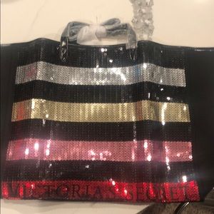 Victoria's Secret tote and makeup bag